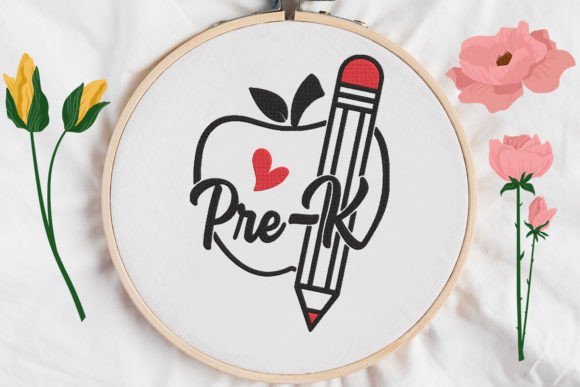 Back To School Embroidery Design