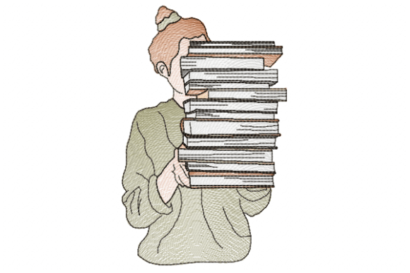 Girl and Books