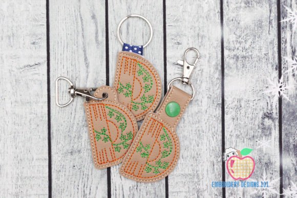 Letters D Ith Snaptab Keyfob Design