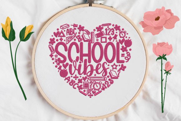 School Vibes Heart Design